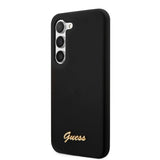 Guess Samsung Galaxy S23 Plus Deksel Liquid Silicone Metal Logo Svart