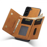 Dg.Ming Samsung Galaxy S23 Plus Deksel M1 Series Avtakbart Kortholder Brun