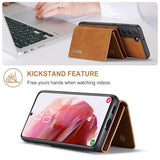 Dg.Ming Samsung Galaxy S23 Plus Deksel M1 Series Avtakbart Kortholder Brun
