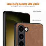 ENKAY Samsung Galaxy S23 Plus Deksel med Skjermbeskytter Skinntekstur Rosa