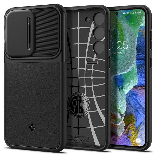 Spigen Samsung Galaxy S23 Plus Deksel Optik Armor Svart