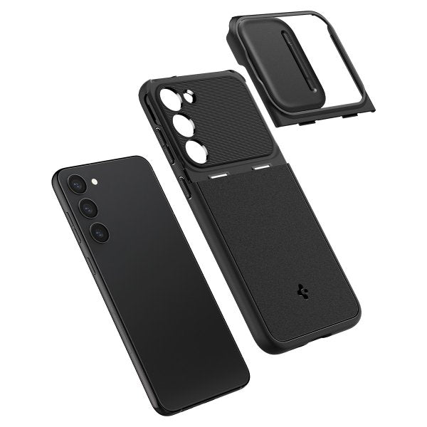 Spigen Samsung Galaxy S23 Plus Deksel Optik Armor Svart
