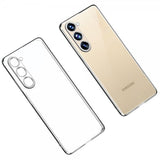 Sulada Samsung Galaxy S23 Plus Deksel Belagt Kant Sølv
