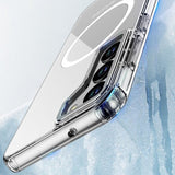 Samsung Galaxy S23 Plus Deksel Transparent MagSafe Sølv