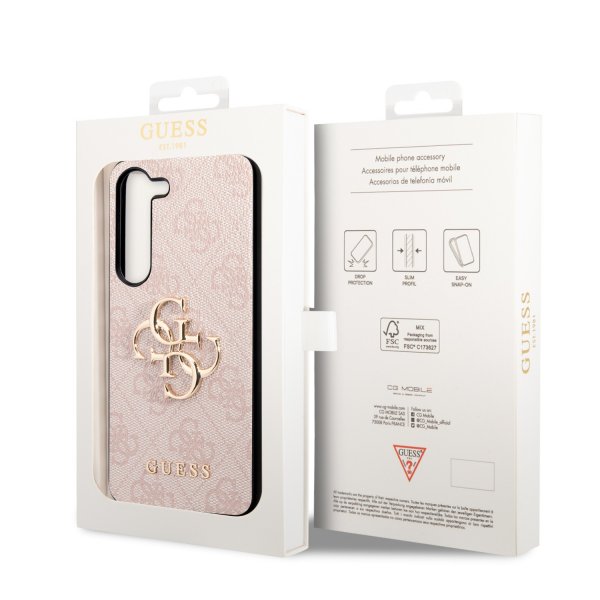 Guess Samsung Galaxy S23 Deksel 4G Logo Rosa