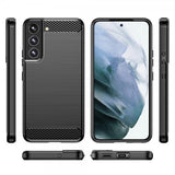 Samsung Galaxy S23 Deksel Børstet Karbonfibertekstur Svart