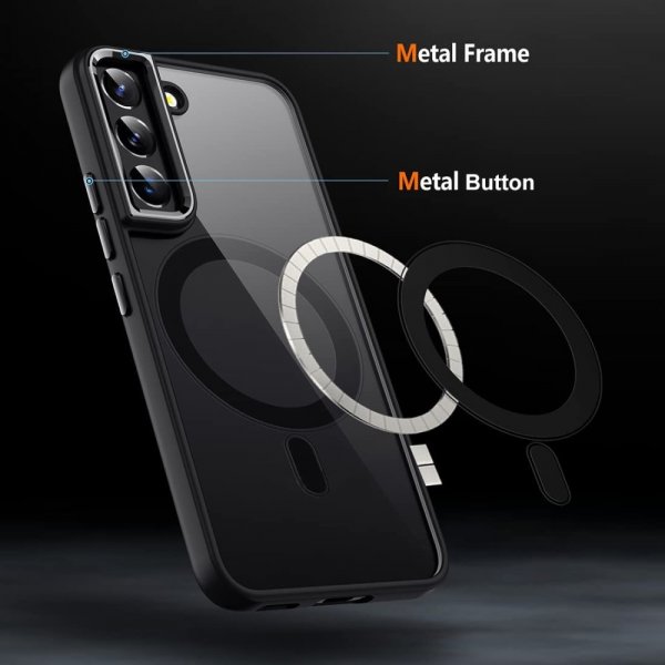 Samsung Galaxy S23 Deksel Farget Kant MagSafe Svart