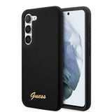Guess Samsung Galaxy S23 Deksel Liquid Silicone Metal Logo Svart
