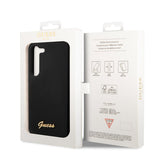 Guess Samsung Galaxy S23 Deksel Liquid Silicone Metal Logo Svart