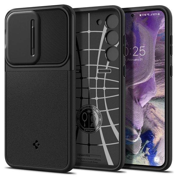 Spigen Samsung Galaxy S23 Deksel Optik Armor Svart