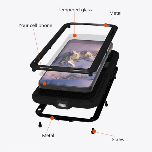Love Mei Samsung Galaxy S23 Deksel Powerful Case Svart