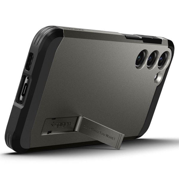 Spigen Samsung Galaxy S23 Deksel Tough Armor Gunmetal
