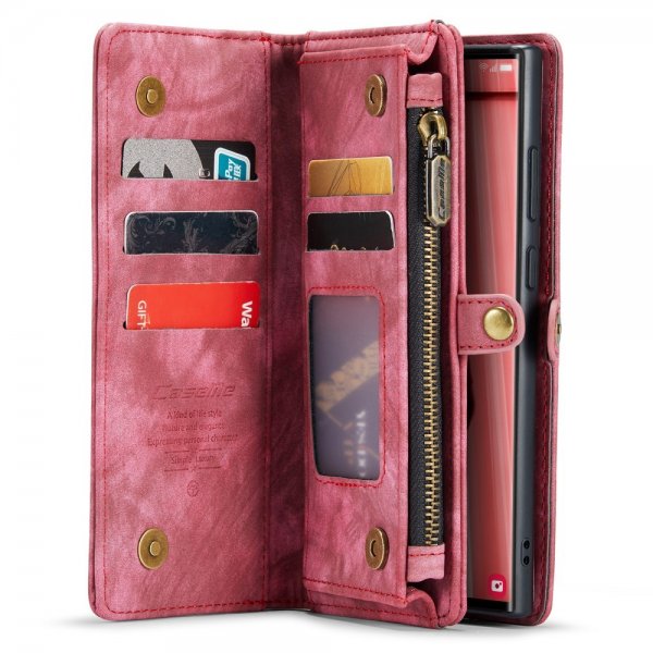 CaseMe Samsung Galaxy S23 Ultra Etui 008 Series Avtakbart Deksel Rød
