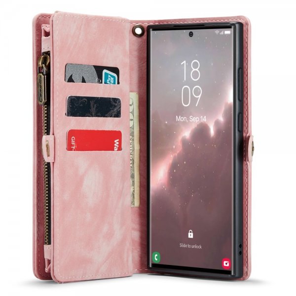 CaseMe Samsung Galaxy S23 Ultra Etui 008 Series Avtakbart Deksel Rosa