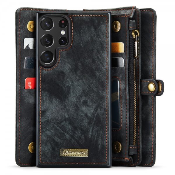CaseMe Samsung Galaxy S23 Ultra Etui 008 Series Avtakbart Deksel Svart