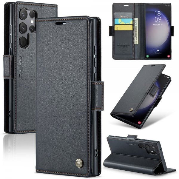 CaseMe Samsung Galaxy S23 Ultra Etui 023 Series Svart