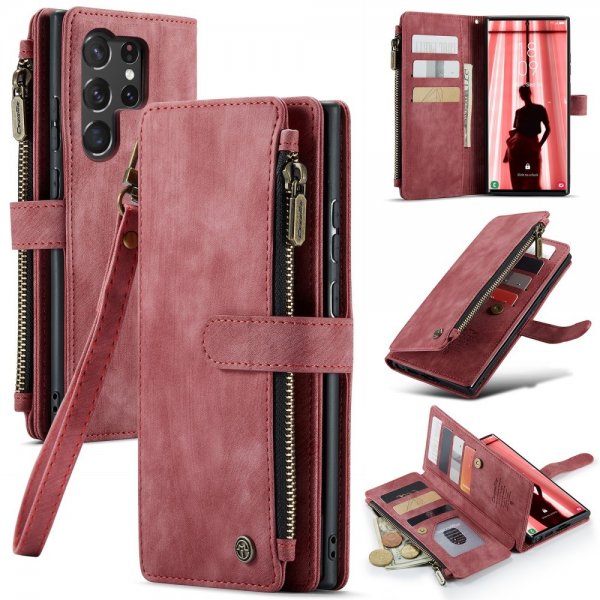 CaseMe Samsung Galaxy S23 Ultra Etui C30 Series Rød