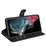 Nordic Covers Samsung Galaxy S23 Ultra Etui Litchi Raven Black