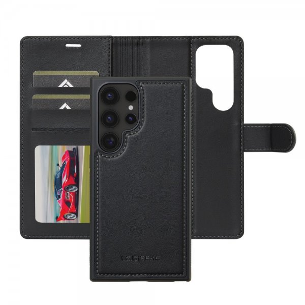 Lc.Imeeke Samsung Galaxy S23 Ultra Etui Avtagbart Deksel L2 Series MagSafe Svart