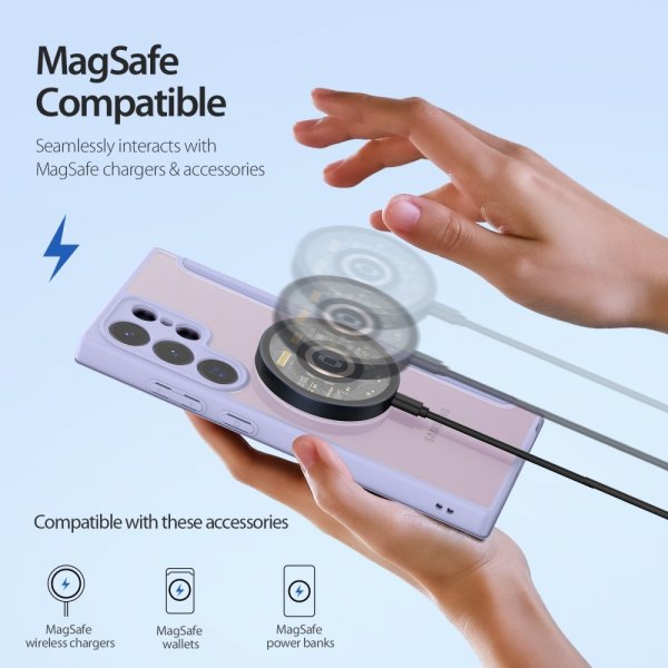 Dux Ducis Samsung Galaxy S23 Ultra Etui Skin X Pro Series MagSafe Lilla