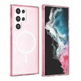 Samsung Galaxy S23 Ultra Deksel Glitter MagSafe Rosa