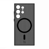 Rvelon Samsung Galaxy S23 Ultra Deksel Korrugerte MagSafe Svart
