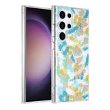 Samsung Galaxy S23 Ultra Deksel Blomstermønster MagSafe Turkis