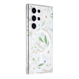 Samsung Galaxy S23 Ultra Deksel Blomstermønster MagSafe Hvit