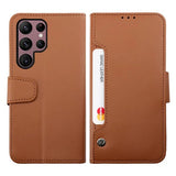Rvelon Samsung Galaxy S23 Ultra Etui Utbrettbar Kortlomme Brun