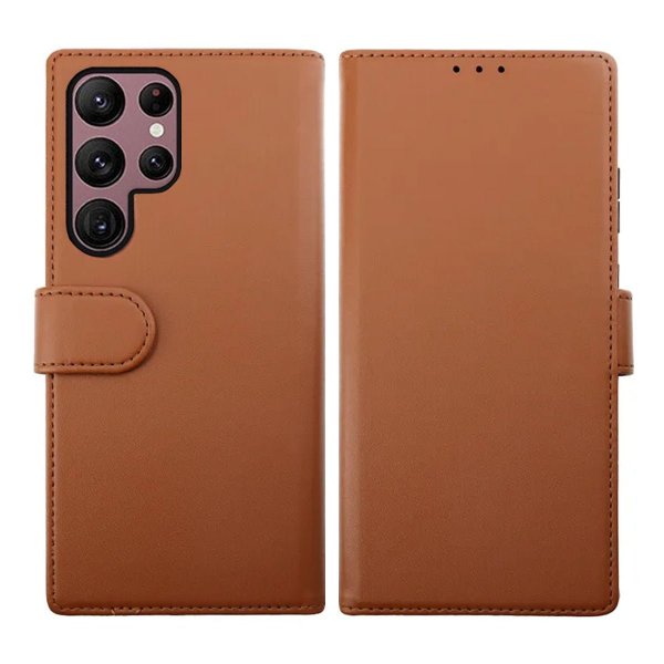 Rvelon Samsung Galaxy S23 Ultra Etui Detachable Wallet Case Brun