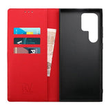 Rvelon Samsung Galaxy S23 Ultra Etui Detachable Wallet Case Rød
