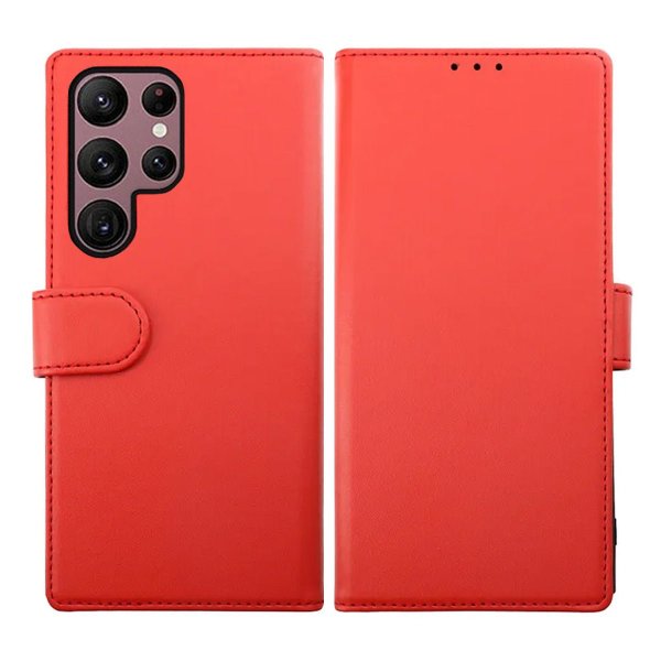 Rvelon Samsung Galaxy S23 Ultra Etui Detachable Wallet Case Rød