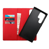 Rvelon Samsung Galaxy S23 Ultra Etui Detachable Wallet Case Rød