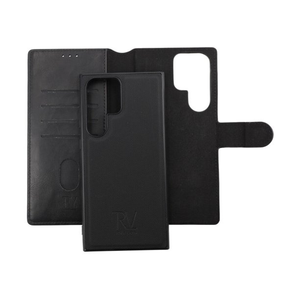 Rvelon Samsung Galaxy S23 Ultra Etui Detachable Wallet Case Svart