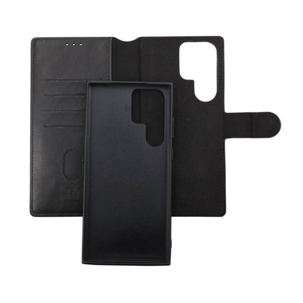 Rvelon Samsung Galaxy S23 Ultra Etui Detachable Wallet Case Svart