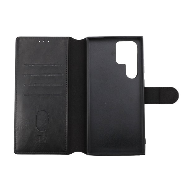 Rvelon Samsung Galaxy S23 Ultra Etui Detachable Wallet Case Svart