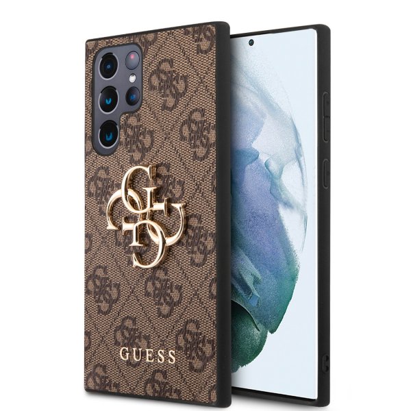 Guess Samsung Galaxy S23 Ultra Deksel 4G Logo Brun