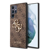 Guess Samsung Galaxy S23 Ultra Deksel 4G Logo Brun