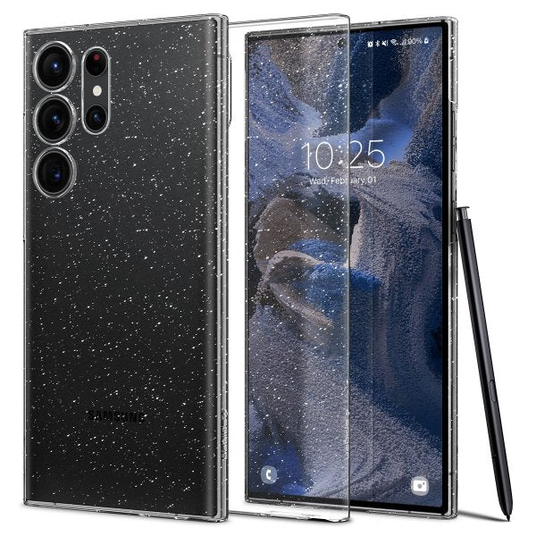 Spigen Samsung Galaxy S23 Ultra Deksel Air Skin Glitter Crystal Quartz