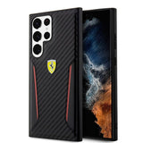 Ferrari Samsung Galaxy S23 Ultra Deksel Carbon & Stripe Svart