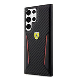 Ferrari Samsung Galaxy S23 Ultra Deksel Carbon & Stripe Svart