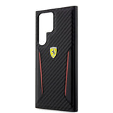 Ferrari Samsung Galaxy S23 Ultra Deksel Carbon & Stripe Svart