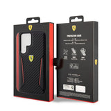 Ferrari Samsung Galaxy S23 Ultra Deksel Carbon & Stripe Svart