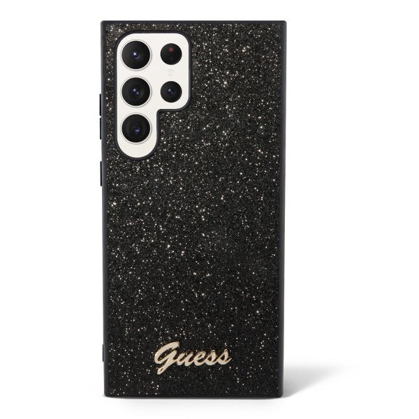 Guess Samsung Galaxy S23 Ultra Deksel Fixed Glitter Case Svart