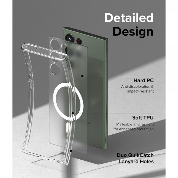 Ringke Samsung Galaxy S23 Ultra Deksel Fusion Magnetic Matte Clear