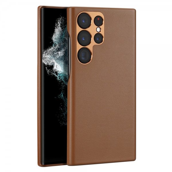 Dux Ducis Samsung Galaxy S23 Ultra Deksel Grit Series Brun