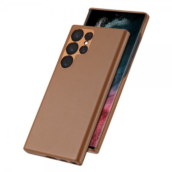 Dux Ducis Samsung Galaxy S23 Ultra Deksel Grit Series Brun