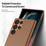 Dux Ducis Samsung Galaxy S23 Ultra Deksel Grit Series Brun