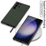 GKK Samsung Galaxy S23 Ultra Deksel Skinntekstur Brun