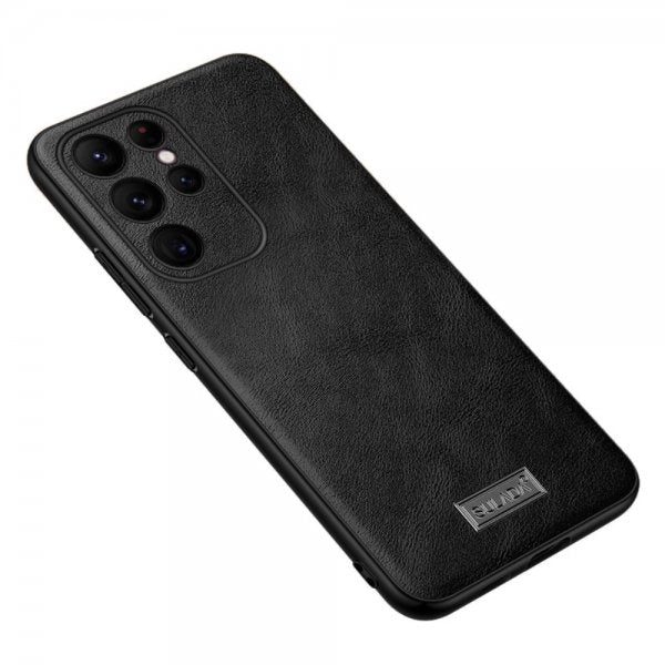 Sulada Samsung Galaxy S23 Ultra Deksel Skinntekstur Svart